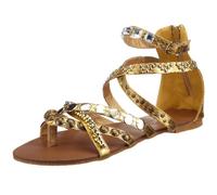 Buffalo - Sandalias de Vestir para Mujer, Color Dorado, Talla 42