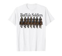 Buffalo Soldiers African American Black Military History Camiseta gráfica económica, Hombre, Blanco, XL