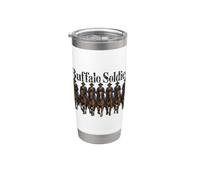 Buffalo Soldiers African American Black Military History Vaso térmico de acero inoxidable de doble pared