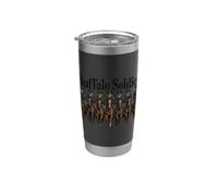 Buffalo Soldiers African American Black Military History Vaso térmico de acero inoxidable de doble pared