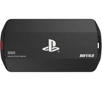 BUFFALO SSD externo de 1.0 TB, producto con licencia oficial, compatible con consolas PS 5/PS 4, USB 3.2 Gen2 tipo A y C, portátil, antigolpes, IP55, resistente al polvo y al agua, SSD-PHO1.0U3B