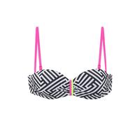 BUFFALO Top de bikini amarillo neón / rosa / negro / blanco 80xA amarillo neón / rosa / negro / blanco