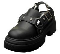 Buffalo Vega Vegan - Zapatos tipo zueco para mujer, color negro