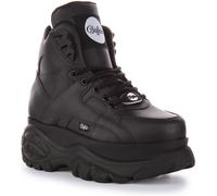 BUFFALO Vegano Nappa Encaje Plataforma Hi Mujer Zapatillas Blancas GB 3-7