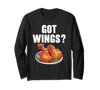 Buffalo Wings Foodie American Food Lover Alitas de Pollo Manga Larga
