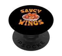 Buffalo Wings Foodie American Food Lover Alitas de Pollo PopSockets PopGrip Adhesivo