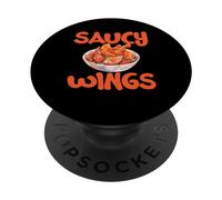 Buffalo Wings Foodie American Food Lover Alitas de Pollo PopSockets PopGrip Adhesivo