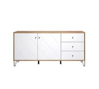 Buffet 2 puertas y 3 cajones decoración roble artesanal l183 cm - touch