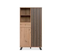 Buffet alto de 2 puertas, 2 nichos y 1 cajón h156 cm - lublin