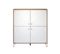 Buffet alto de 4 puertas blanco mate l123 cm - touch