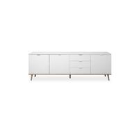 Buffet bajo 3 puertas 2 estantes 3 cajones l200 cm - copenhague