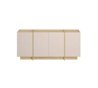 Buffet de 4 puertas decorado en cachemira y roble zafiro l180 cm - onyx