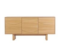 Buffet de madera clara de roble grabado L160 cm SEIGO