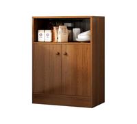 Buffet de madera maciza con almacenamiento, muebles modernos de cocina y comedor, fácil montaje, color roble de jardín, 18.5 x 11.8 x 31.5 pulgadas, ideal para uso doméstico y restaurante