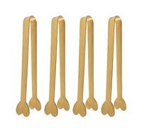Buffet en acier inoxydable - 4 emballages de nourriture en forma de coeur, outils de service de verrouillage | Design élégant des ustensiles de petite taille, une poignée lisse antiadhésive pour la ta