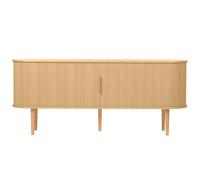 Buffet vintage madera clara de roble con almacenamiento 2 puertas correderas L180 cm EPIC