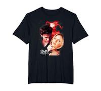 Buffy The Vampire Slayer Buffy & Angel Vintage Poster Camiseta, Hombre Tallas Grandes, Negro, 3X Alto