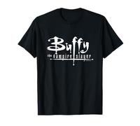 Buffy The Vampire Slayer Classic 90's TV White Text Logo Camiseta