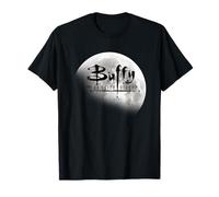 Buffy The Vampire Slayer Distressed Full Moon Title Logo Camiseta