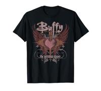 Buffy The Vampire Slayer Gothic Winged Heart Y2K TV Show Camiseta