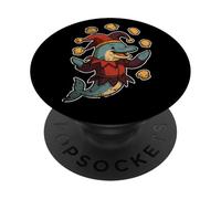 Bufón de Delfines Malabares con Conchas Marinas PopSockets PopGrip Adhesivo