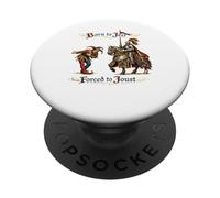 Bufón Medieval Nacido para bromear Forzado a Justa PopSockets PopGrip Adhesivo
