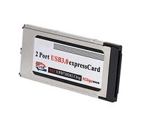Bufran - Tarjeta Express (34/54 mm, USB3.0), color plateado | Soporta ranuras ExpressCard de 34 mm/54 mm y USB3.0, viene con CD controlador y carcasa plateada.