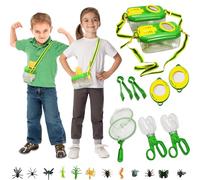Bug Catcher Kit para niños al aire libre Explorer Kit Juguetes Hábitat de escarabajos con visor ampliado, atrapaserros, pinzas, juguetes educativos para exteriores para niños, amantes de los insectos