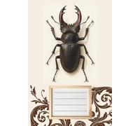 Bug Grid Notebook: 100 Pages | 6 x 9 in | Graph Paper Notebook | Beetle Cover