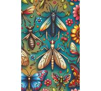 Bug Out Paperback Book Notebook Bullet College Ruled Journal 5.5x8.5: Bugs, But Make It Beautiful