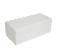 BUGA | Toalla secamanos blanca - 2 capas, plegado en V - Celulosa virgen