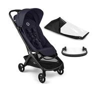 Bugaboo Butterfly 2 Silla de Paseo de Viaje - Pack con Barra de Seguridad y Cubierta para Lluvia - Ligera, Plegable a Una Mano y Asiento Reclinable, de 6 meses a 4 Años - Deep Indigo