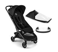 Bugaboo Butterfly 2 Silla de Paseo de Viaje - Pack con Barra de Seguridad y Cubierta para Lluvia - Ligera, Plegable a Una Mano y Asiento Reclinable, de 6 meses a 4 Años - Heritage Black