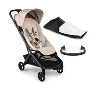 Bugaboo Butterfly 2 Silla de Paseo de Viaje - Pack con Barra de Seguridad y Cubierta para Lluvia - Ligera, Plegable a Una Mano y Asiento Reclinable, de 6 meses a 4 Años - Desert Taupe