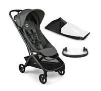 Bugaboo Butterfly 2 Silla de Paseo de Viaje - Pack con Barra de Seguridad y Cubierta para Lluvia - Ligera, Plegable a Una Mano y Asiento Reclinable, de 6 meses a 4 Años - Forest Green