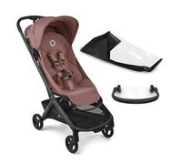 Bugaboo Butterfly 2 Silla de Paseo de Viaje - Pack con Barra de Seguridad y Cubierta para Lluvia - Ligera, Plegable a Una Mano y Asiento Reclinable, de 6 meses a 4 Años - Dusty Pink