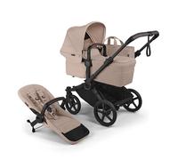 Bugaboo Donkey 6 carrito individual convertible en doble y gemelar, carrito para recién nacido y niño pequeño, doble almacenamiento y cesta lateral, manejo con una sola mano, Desert Taupe Mélange