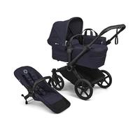 Bugaboo Donkey 6 carrito individual convertible en doble y gemelar, carrito para recién nacido y niño pequeño, doble almacenamiento y cesta lateral, manejo con una sola mano, Deep Indigo