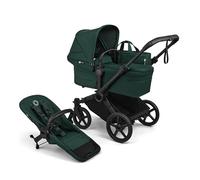 Bugaboo Donkey 6 carrito individual convertible en doble y gemelar, carrito para recién nacido y niño pequeño, doble almacenamiento y cesta lateral, manejo con una sola mano, Fern Green