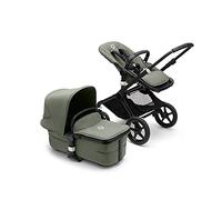 Bugaboo Fox 3, nuestro sistema de viaje 2-en-1 más cómodo: carrito todoterreno, capazo con ventilación avanzada, chasis negro, capazo y capota Forest Green