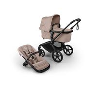 Bugaboo Fox 5 Renew Carrito Todoterreno, Cochecito de Bebé 2 en 1, Suspensión Total, Fácil Plegado, Capazo Espacioso, Asiento Extensible, Maniobrabilidad, Chasis Negro y Capota Desert Taupe Melange