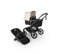 Bugaboo Fox 5 Renew Carrito Todoterreno, Cochecito de Bebé 2 en 1, Suspensión Total, Fácil Plegado, Capazo Espacioso, Asiento Extensible, Maniobrabilidad, Chasis Negro y Capota Misty White