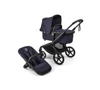 Bugaboo Fox 5 Renew Carrito Todoterreno, Cochecito de Bebé 2 en 1, Suspensión Total, Fácil Plegado, Capazo Espacioso, Asiento Extensible, Maniobrabilidad, Chasis Negro y Capota Deep Indigo