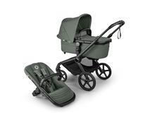 Bugaboo Fox 5 Renew Carrito Todoterreno, Cochecito de Bebé 2 en 1, Suspensión Total, Fácil Plegado, Capazo Espacioso, Asiento Extensible, Maniobrabilidad, Chasis Negro y Capota Forest Green