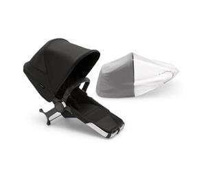 Bugaboo Juego de Extensión Donkey 5 Duo, Convierte tu Donkey 5 Mono en un carrito Duo, De Lado a Lado, Diseño Mejorado, Silla Reversible y Dirección a Una Mano, Midnight Black