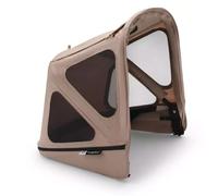 Bugaboo Donkey Breezy - Toldo para el sol, extensible para mayor cobertura y protección solar óptima, repelente al agua, compatible con todos los cochecitos Bugaboo Donkey, color gris pardo duna