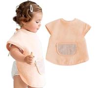 Bugalin Baberos bebe impermeables - Babero Con Manga Corta - Bebe BLW | Fáciles de Poner y Limpiar| Ideal para Comer y Pintar | Tela Rizo 100% Algodon y Impermeable | Fabricados en España