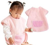 Bugalin Baberos bebe impermeables - Babero Con Manga Corta - Bebe BLW | Fáciles de Poner y Limpiar| Ideal para Comer y Pintar | Tela Rizo 100% Algodon y Impermeable | Fabricados en España