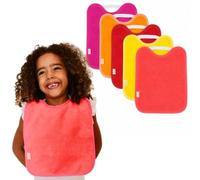 Bugalin Baberos bebe impermeables |Packs - Baberos goma elastica guarderia | 6 meses hasta 4 años| Fáciles de Poner y Quitar De Rizo y Tela Impermeable, Ideal para la Guarderia