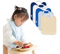 Bugalin Baberos bebe impermeables |Packs - Baberos goma elastica guarderia | 6 meses hasta 4 años| Fáciles de Poner y Quitar De Rizo y Tela Impermeable, Ideal para la Guarderia